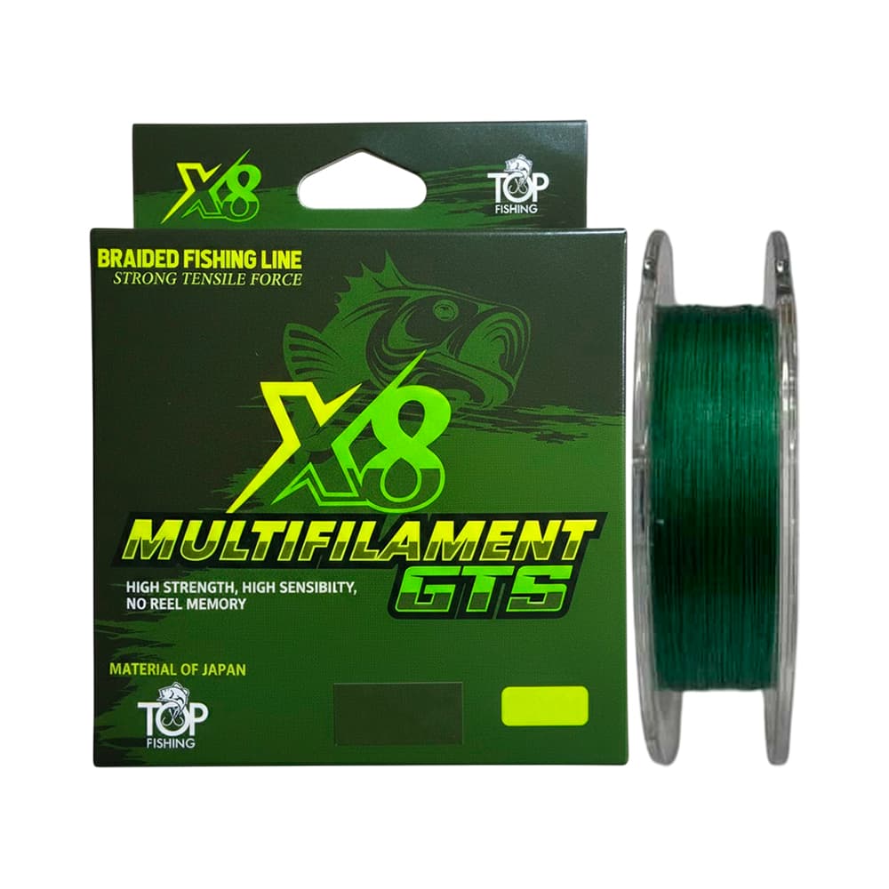 Anúncio: HILO DE PESCA TOP FISHING GTS 8X MULTIFILAMENTO 56.8KG 0.55MM 300M GREEN