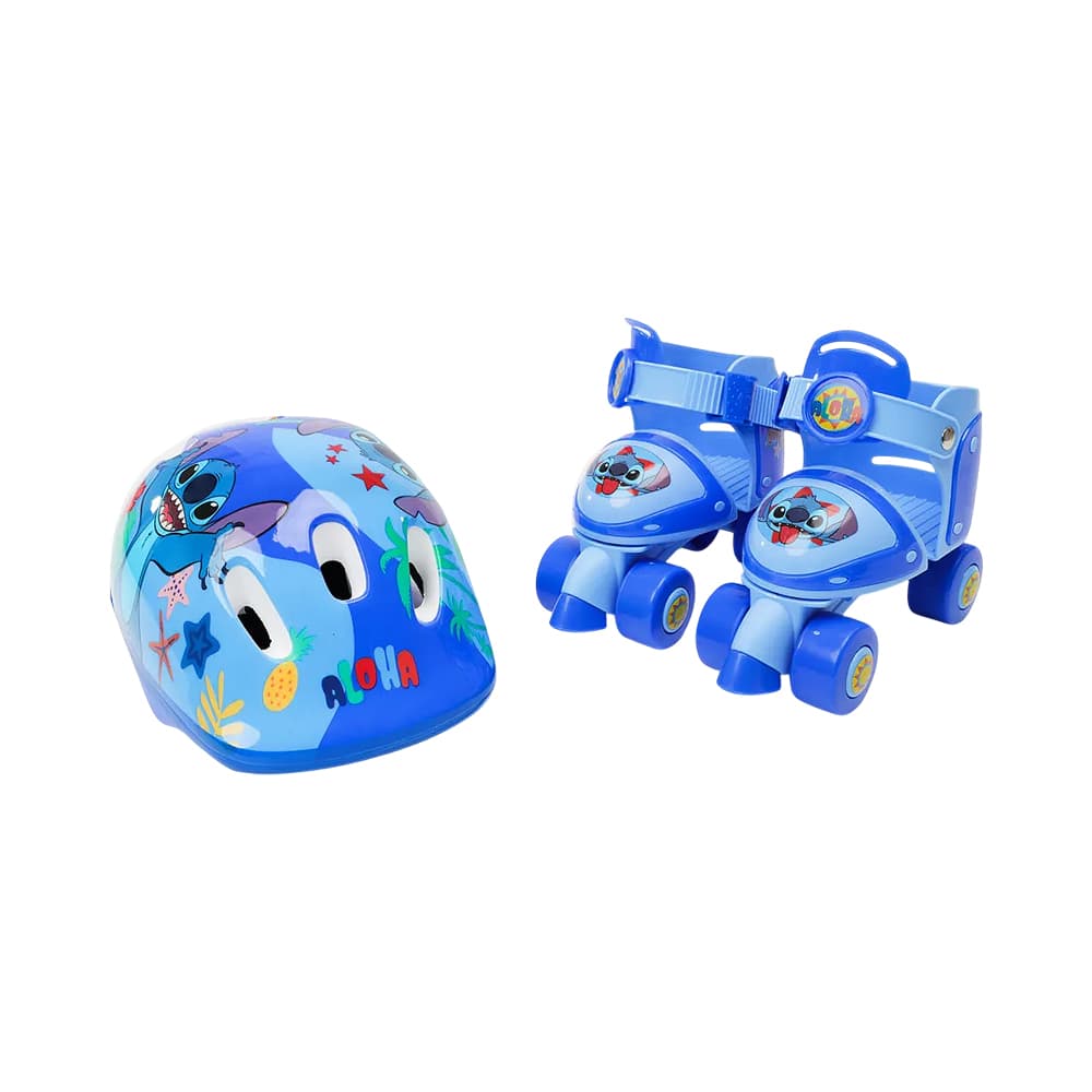 Anúncio: KIT PATINES DE APRENDIZAJE + CASCO FOSTER QUAD SKATE DINEY STITCH 11741-ST