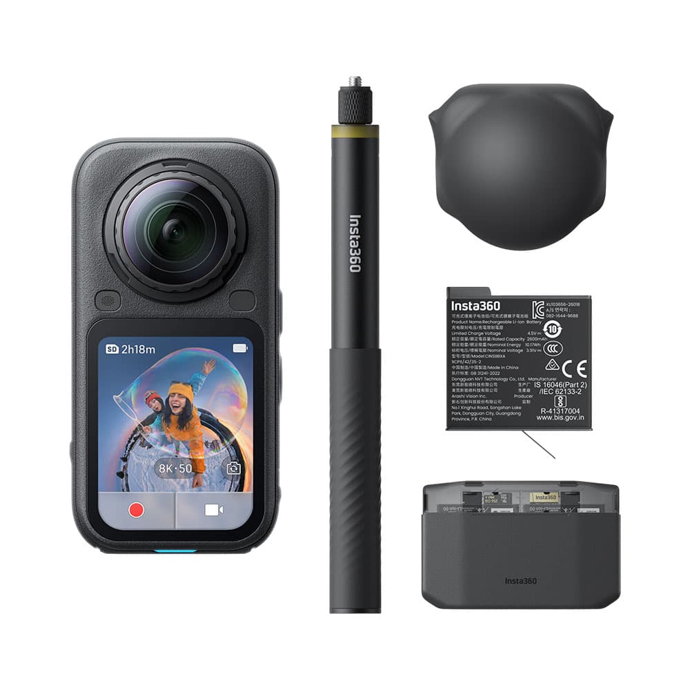 Anúncio: CÁMARA DE ACCIÓN INSTA360 CINSABXA-X603 X6 ESSENTIALS BUNDLE MIDNIGHT BLACK