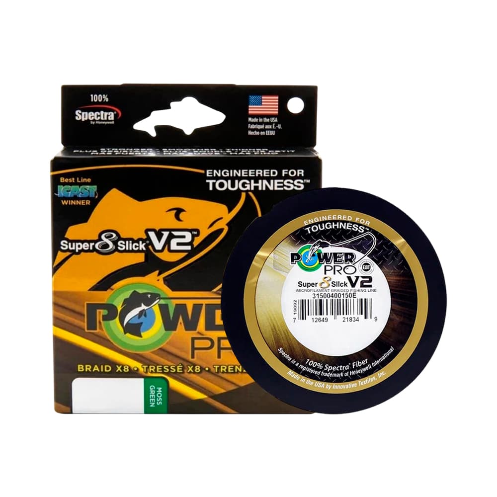 Anúncio: HILO DE PESCA POWER PRO SUPER 8 SLICK V2 18.1KG 0.32MM 275M GREEN