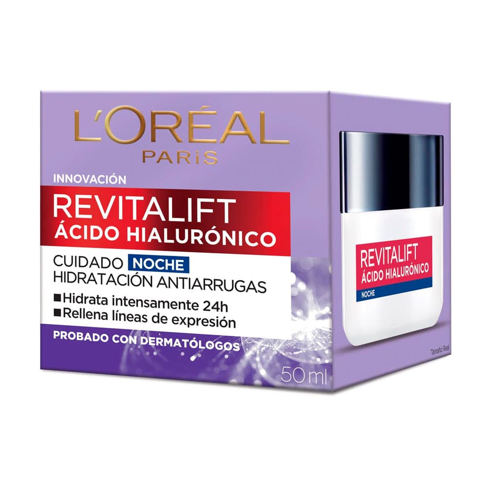 Anúncio: Crema Facial L'oréal Revitalift Acido Hialuronico Noche 50ml