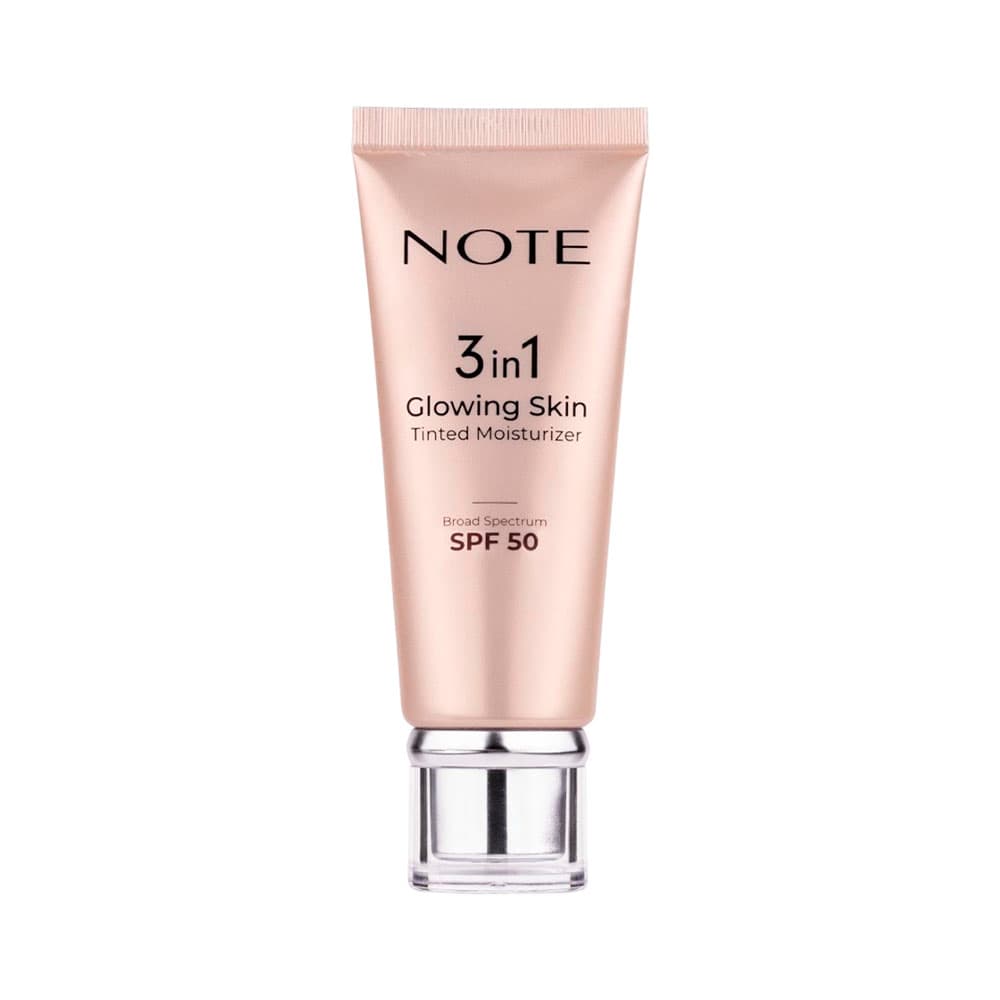 Anúncio: CREMA FACIAL NOTE 3IN1 GLOWING SKIN TINTED MOISTURIZER SPF50 10 30ML