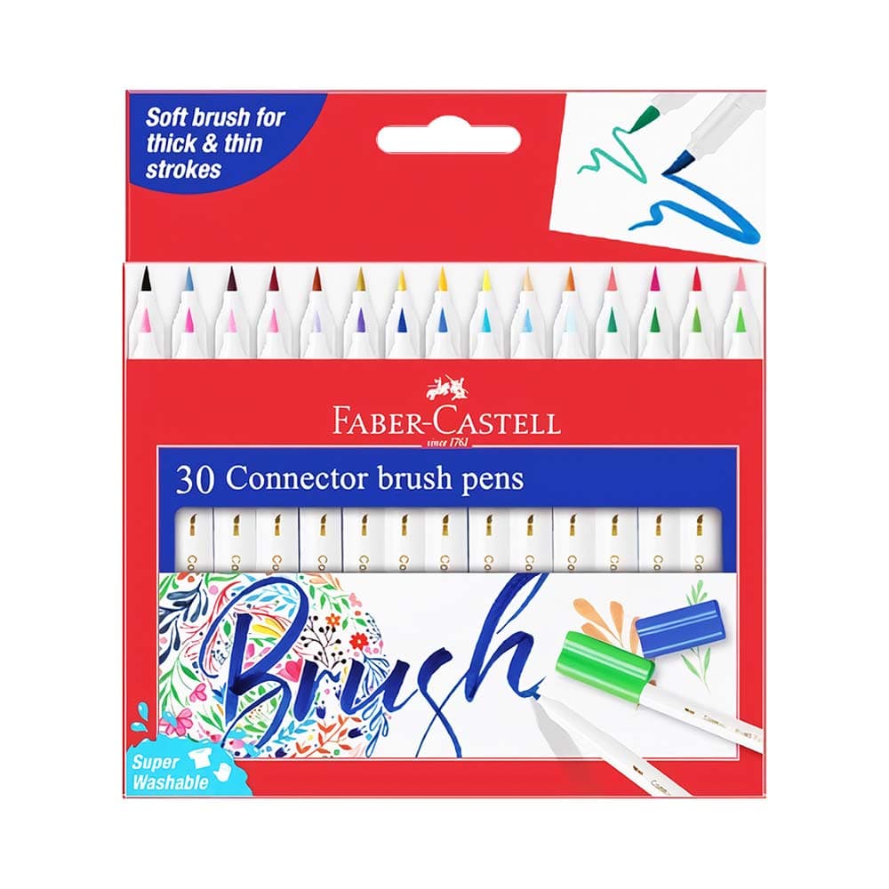 Anúncio: MARCADOR FABER CASTELL CONNECTOR BRUSH PEN 153030 30 UNIDADES