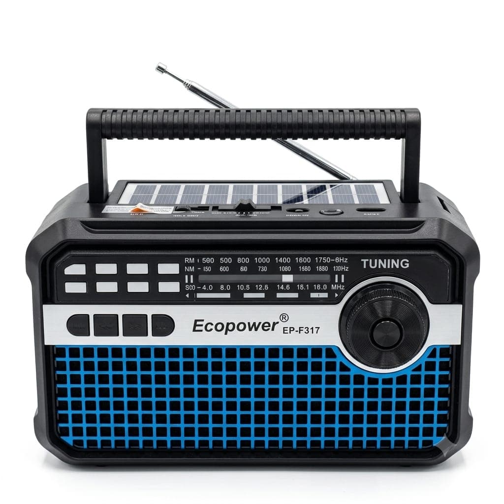 Anúncio: Ecopower Radio EP-F317 Bt/usb/sd/fm/am/panel Solar Azul