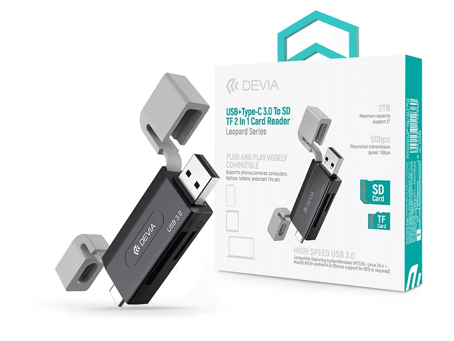 Anúncio: Devia Adaptador Usb-c/usb-a 2.0 Negro