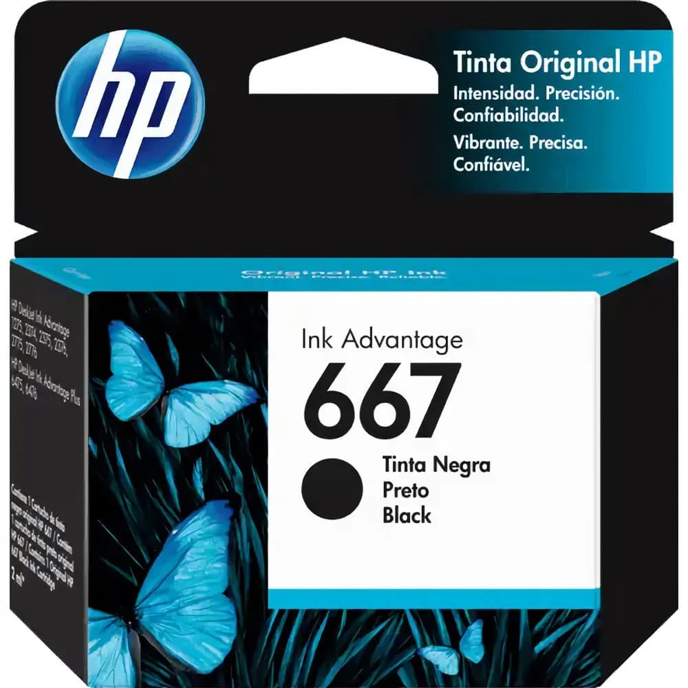 Anúncio: Hp Cartucho De Tinta 667 3YM79AL 2ML Negro