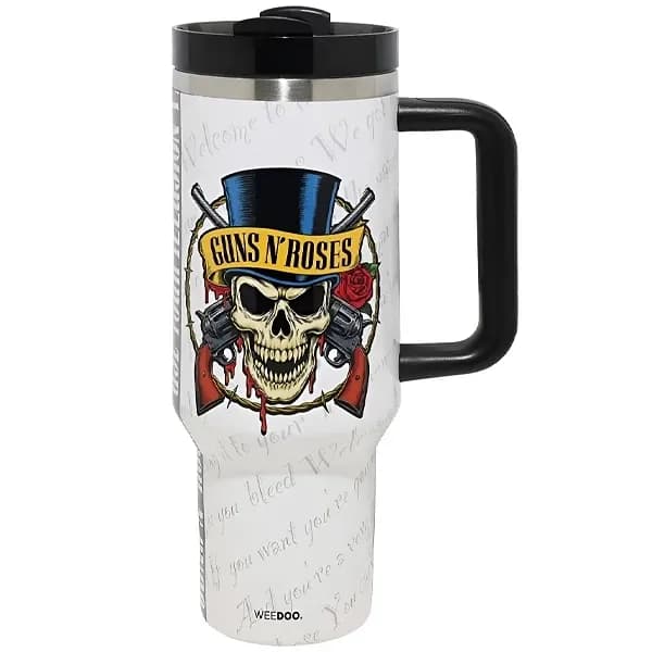 Anúncio: Weedoo Vaso Termico Guns Craneo C/pajita 1.2L White/black