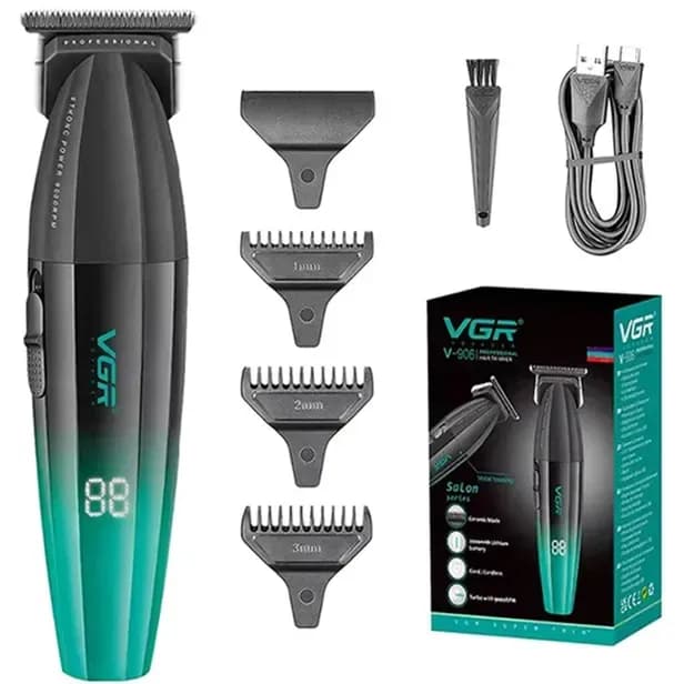 Anúncio: Vgr Cortador De Pelo V-906 USB Recargable Negro/verde
