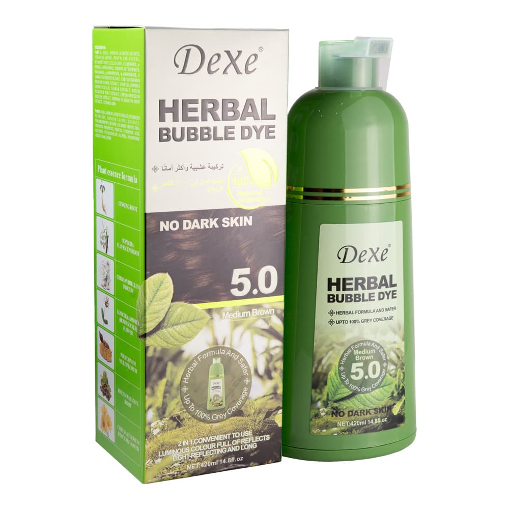 Anúncio: DEXE HERBAL BUBBLE DYE MEDIUM BROWN 5.0 420ML