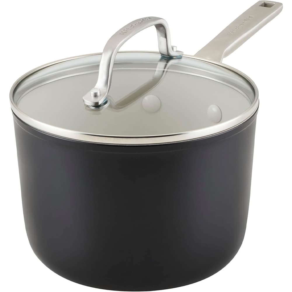Anúncio: Caçarola KitchenAid 84840 Antiaderente Cerâmica Tampa de Vidro 31CM Preto