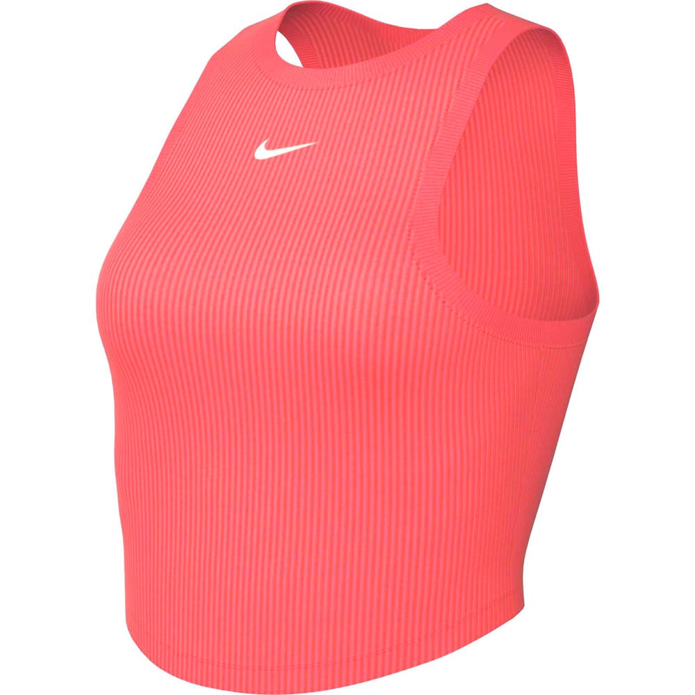 Anúncio: Camiseta Regata Nike Feminino Sportswear Cropped Mini-Rib S Coral – FB8279629