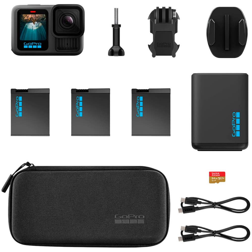 Anúncio: Câmera GoPro HERO13 Black CHDRB-134-RW BLACK Extended Power Bundle