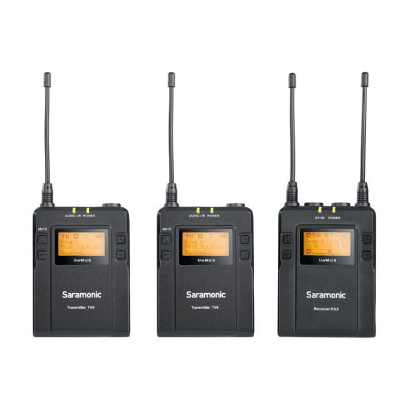Anúncio: Sistema de microfone de lapela sem fio UHF Saramonic UwMic9 Kit 2 com 2 Transmissor e 1 Receptor - 2TX9 1RX9