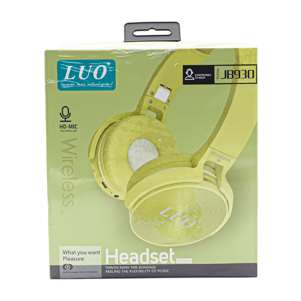 Anúncio: Fone de Ouvido Bluetooth Luo LU-JB930 com Microfone - Amarelo