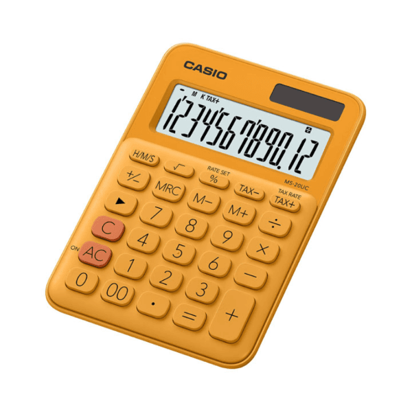 Anúncio: Calculadora Compacta Casio MS-20UC-RG - Laranja