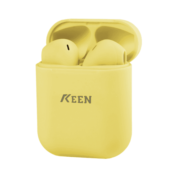 Anúncio: Fone de Ouvido Sem Fio KEEN InPods 12 com Bluetooth e Microfone - Amarelo