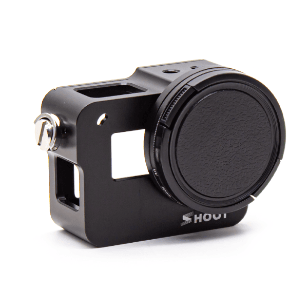 Anúncio: Case de Proteção de Alumínio GoPower GPR505B para GoPro Hero 7/6/5 com Porta Traseira e Filtro Uv 52mm - Preto