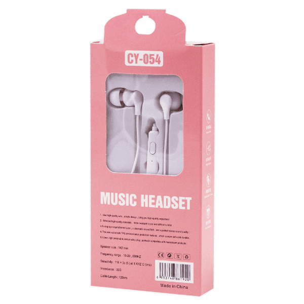 Anúncio: Fone de Ouvido Com Fio CY-054 Music Headset Aux 3.5MM - Branco