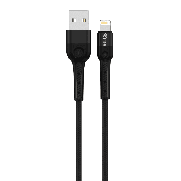 Anúncio: Cabo 4life USB-A / Lightning (FLT2AL1B) 1 Metro / 5V / 3A - Preto