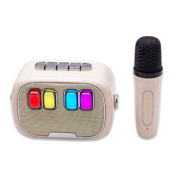 Anúncio: Mini Speaker / Caixa de Som Portátil Luo LU-3167 Com Microfone / Bluetooth / AUX / USB / TF / Recarregavel - Bege