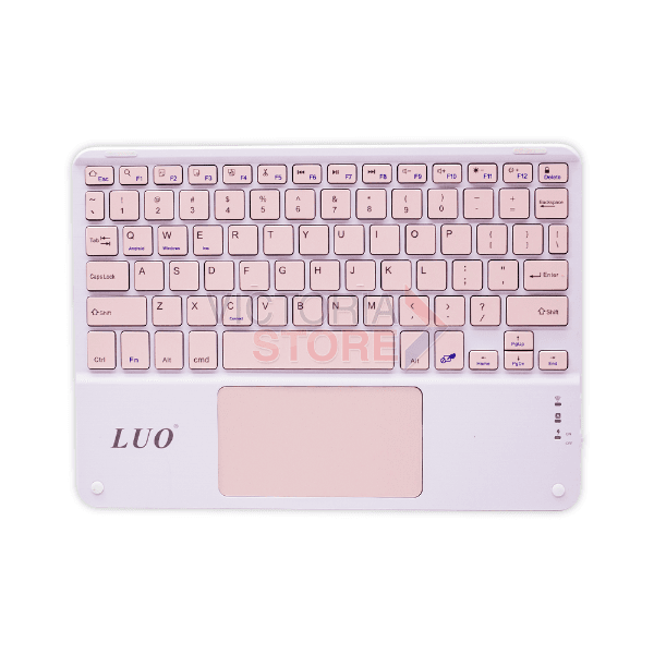 Anúncio: Mini Teclado Magnético Luo LU-BT031 Slim Bluetooth Keyboard 10" - Branco/Rosa