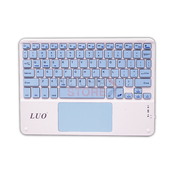 Anúncio: Mini Teclado Magnético Luo LU-BT032 Slim Bluetooth Keyboard 10" - Branco/Azul