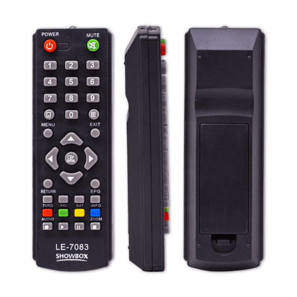 Anúncio: Controle Remoto Para Receptor Showbox LE-7083 / 2 Pilha AAA (Nao Incluida) - Preto