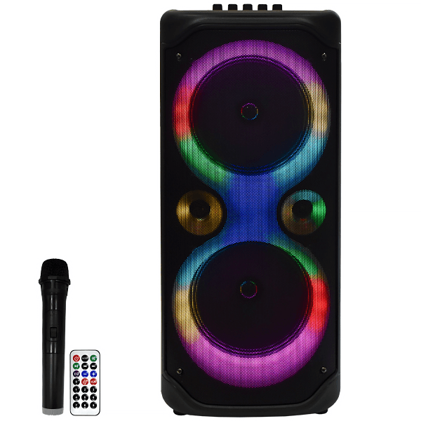 Anúncio: Caixa de Som Prosper P-1828 / 2 de 8" / 5000W / Bluetooth / USB / Rádio FM - Preto