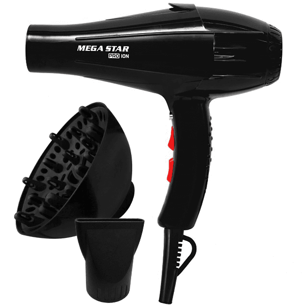 Anúncio: Secador de Cabelo Megastar SC2820 / 3 Temperaturas / 2 Velocidades / 8000W / 220V ~ 50/60Hz - Preto