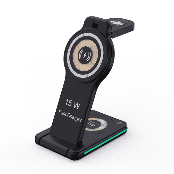 Anúncio: Carregador Wireless Foldable H60 5 Em 1 / 15W - Preto