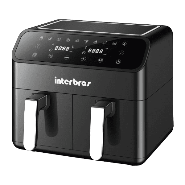 Anúncio: Fritadeira Eletrica Interbras Air Fryer S40BR / 2 Em 1 / 4 Litros / 1000W + 1000W / 110V - Preto