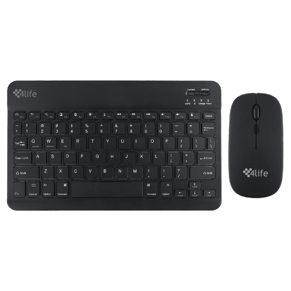 Anúncio: Mini Teclado Magnético + Mouse 4life Wireless Keyboard FL030BK Com Bluetooth - Preto