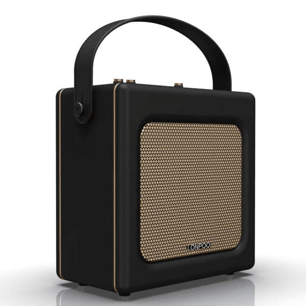 Anúncio: Speaker / Caixa de Som Retro Lonpoo LP-H01 20W RMS / AUX / Conector Mic 6.3mm / USB (MP3 & WMA) / USB-C 5V / Bluetooth - Azul