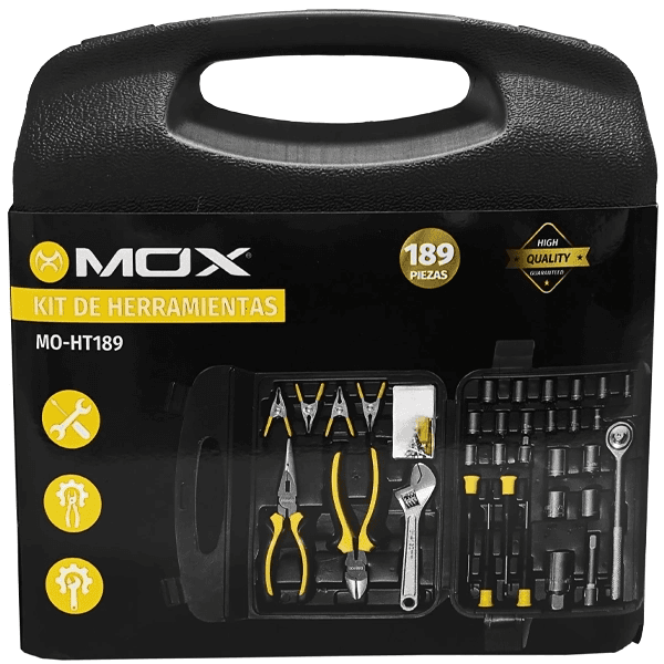 Anúncio: Kit de Ferramentas Mox MO-HT189 com 189 Peças - Preto/Amarelo