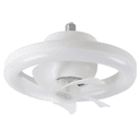 Anúncio: Mini Ventilador de Teto Com LED RGB / 30W / 3 Velocidades / Com Controle Remoto / 3000K-6500K / 85-265V ~ 50/60Hz - Branco
