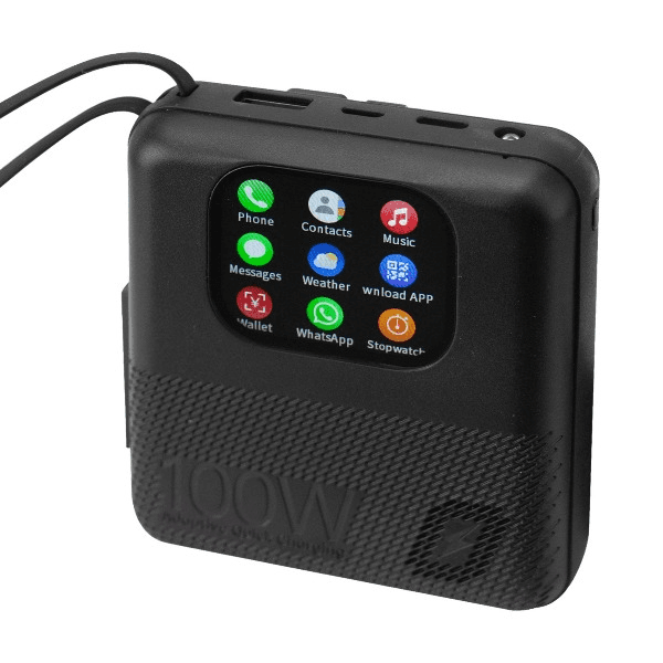 Anúncio: Carregador Portatil UR M88 Smart Treasure / 100W / 10000mAh / Touch Screen / USB-C - Preto