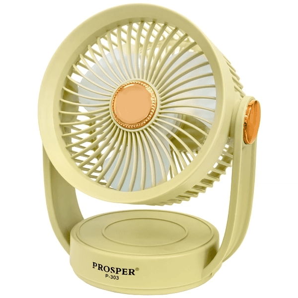 Anúncio: Mini Ventilador de Mesa Prosper Desktop P-303 / 5 Velocidades / 360 ° / Recarregavel - Bege