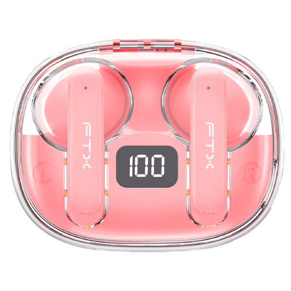 Anúncio: Fone de Ouvido Sem Fio FTX E80-PK Com Bluetooth 6.0 / Microfone / Touch / IPX6 - Rosa