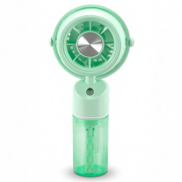Anúncio: Mini Ventilador Portátil Hengda YQ10525 / 3 Velocidades / Rociador / Recarregavel - Verde
