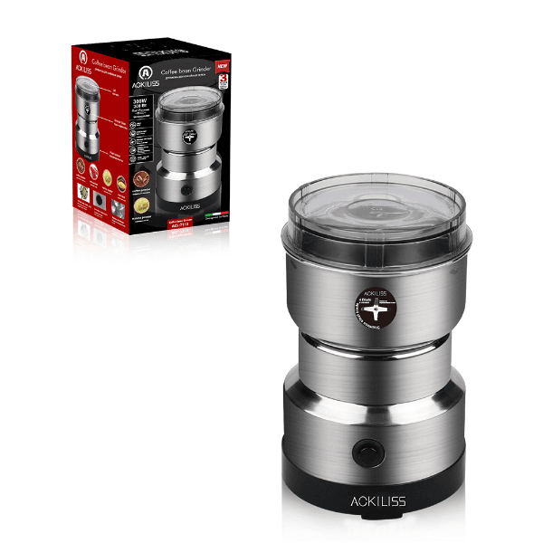 Anúncio: Moedor de Cafe Ackiliss ACL-7113 / 300W / 400ML / 220-240V ~ 50/60Hz - Inox/Preto