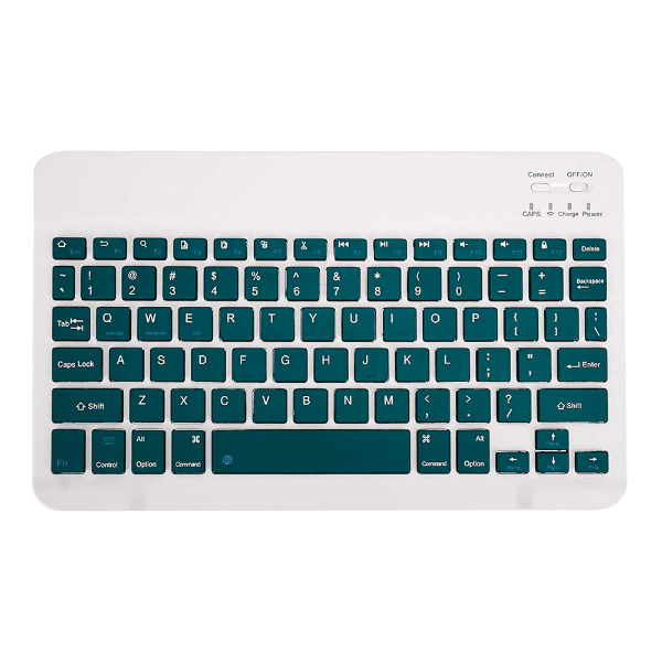Anúncio: Mini Teclado Magnético Sem Fio 4life Wireless Keyboard Com Bluetooth - Branco/Verde Oscuro