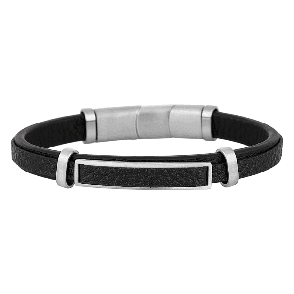 Anúncio: Pulseira Masculino Daniel Klein DKJ.14.10007-2 - Couro Preto/Prata
