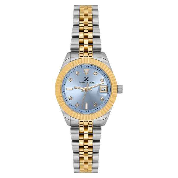 Anúncio: Relogio Analogico Feminino Daniel Klein DK.6.14319-5 Premium Lady / Pulseira de Aço Inoxidável - Prata/Dourado/Azul