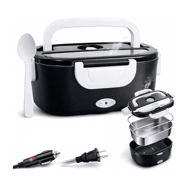 Anúncio: Lancheira Eletrica / Marmita Termica Eletrica Lunchbox / 60W / 1.5 Litros / Bivolt - Preto/Branco