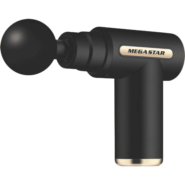 Anúncio: Massageador Elétrico Corporal Muscular Portatil Megastar FMA9 / 25W / Com Acessorios / Recarregavel - Preto/Dourado