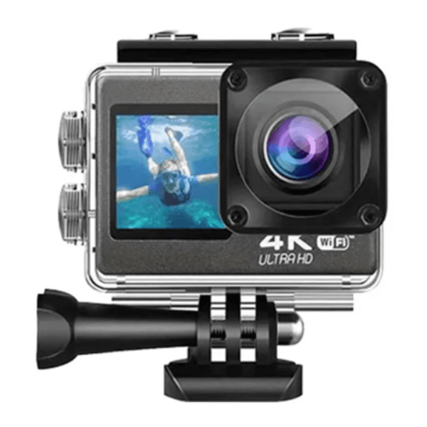 Anúncio: Camera de Açao ABC A3070 / 4K / 20MP / 64G / Wifi / 30M / Com Acessórios - Preto