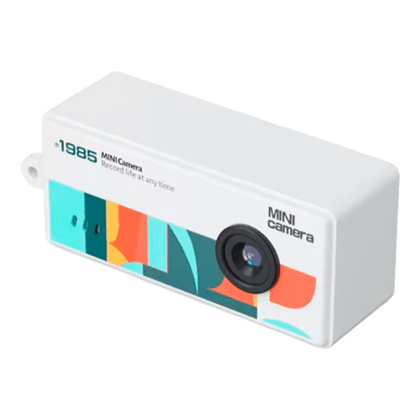 Anúncio: Mini Camera Digital Retro Thumb Record 1985 Com Chaveiro / HD / TF Card / Recarregavel - Branco
