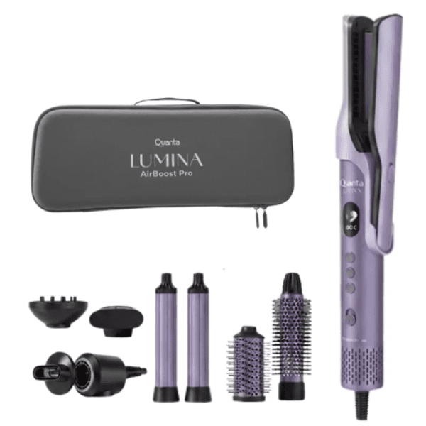 Anúncio: Kit Modelador De Cabelo & Chapinha Quanta Lumina AirBoost Pro QTKA81 / 8 Em 1 / 1200W / 127V ~ 60Hz - Roxo