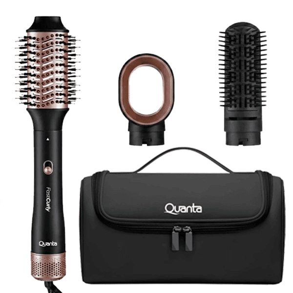 Anúncio: Kit Escova Secadora Quanta FastCurly QTKCS9000 / 3 Em 1 / 1200W / 220V ~ 50/60Hz - Preto/Rosa