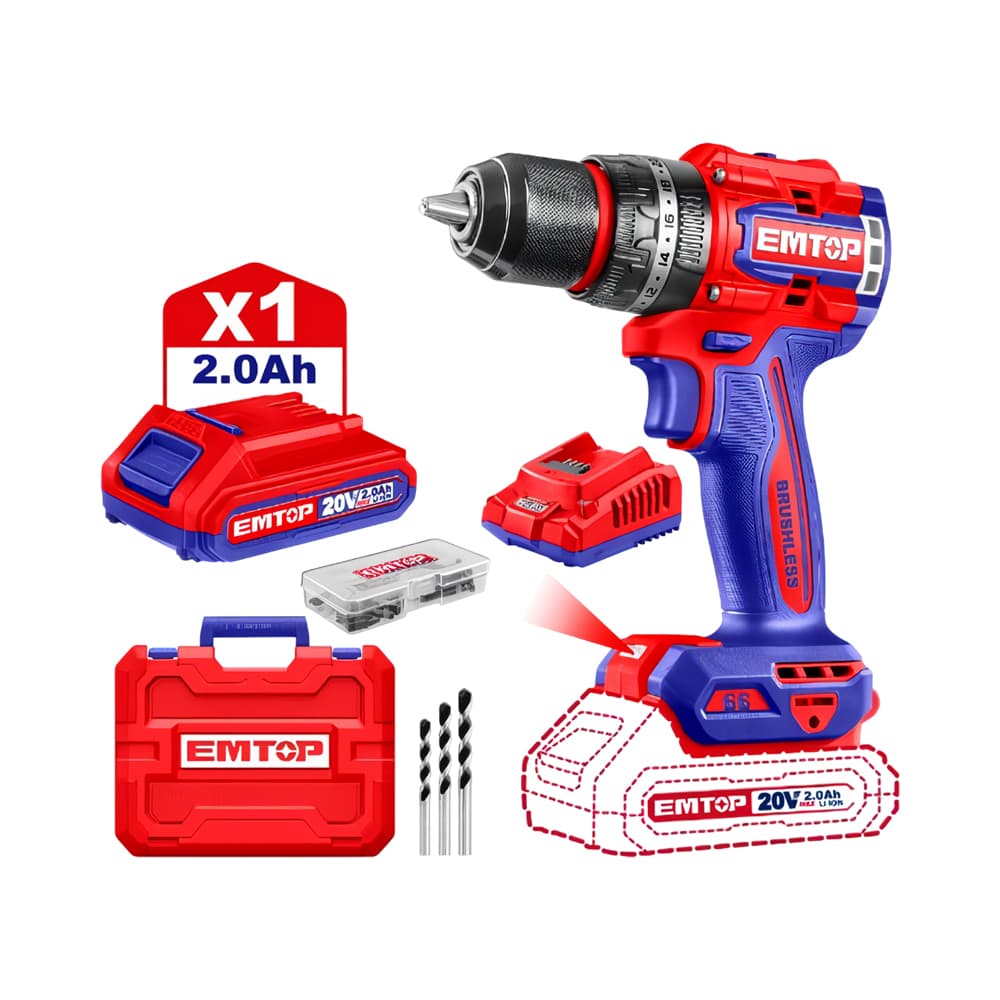 Anúncio: TALADRO PERCUTOR EMTOP ECIDL206681 20V